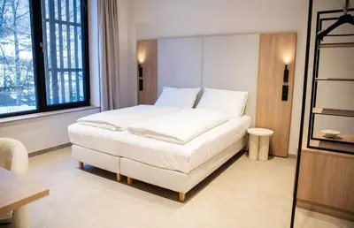 Ein Bett oder Betten in einem Zimmer der Unterkunft Appartement Chalet Saalbach