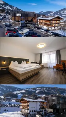 Ein allgemeiner Bergblick oder ein Berglick von der Pension aus