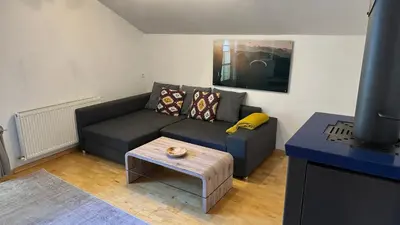Ein Sitzbereich in der Unterkunft Apartment Garber