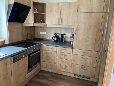 Küche/Küchenzeile in der Unterkunft Ferienwohnung Klausgasse Mittersill