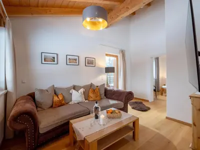 Ein Sitzbereich in der Unterkunft Landhaus Wöss
