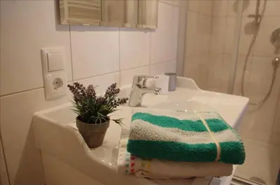 Ein Badezimmer in der Unterkunft Ferienhaus Kopp