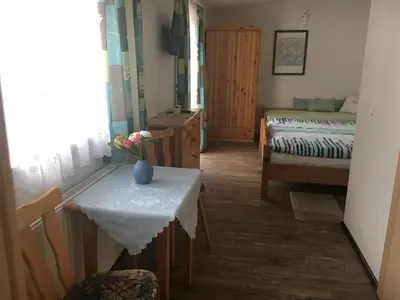 Ein Bett oder Betten in einem Zimmer der Unterkunft Ferienhaus Kopp