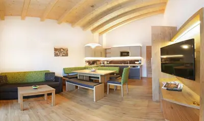 Küche/Küchenzeile in der Unterkunft Tarlack Appartements Hütten 1a