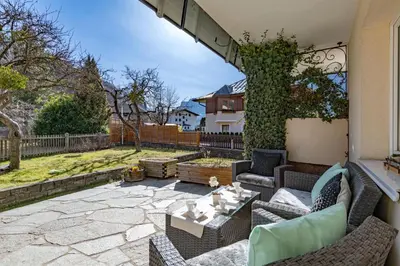 Ein Sitzbereich in der Unterkunft Ziller Stone