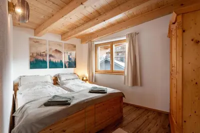 Ein Bett oder Betten in einem Zimmer der Unterkunft s' kleine Häusel