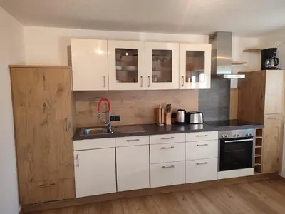 Küche/Küchenzeile in der Unterkunft Ferienwohnung Juna