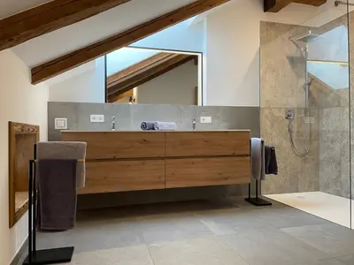 Ein Badezimmer in der Unterkunft Ferienwohnung im Grünen