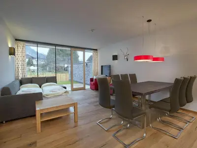Ein Sitzbereich in der Unterkunft Apartment in Neukirchen near Ski Lift & Sauna