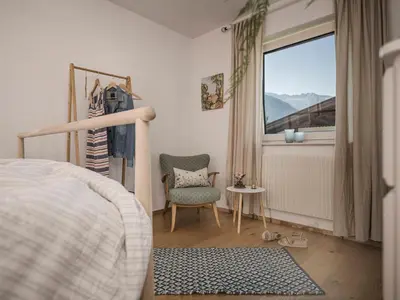 Ein allgemeiner Bergblick oder ein Berglick von der Ferienwohnung aus