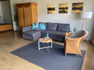 Ein Sitzbereich in der Unterkunft Appartementhaus Lengsdorf