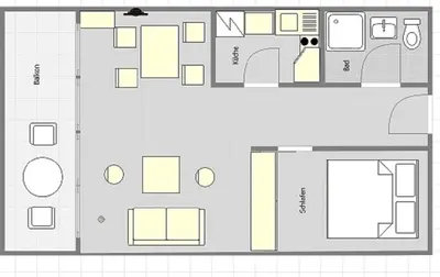 Grundriss der Unterkunft Appartementhaus Lengsdorf