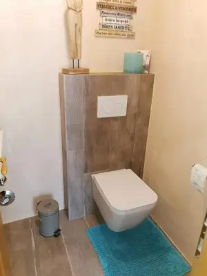 Ein Badezimmer in der Unterkunft Ferienwohnung mit Charme