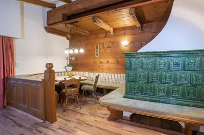 Ein Sitzbereich in der Unterkunft Camping Inntal