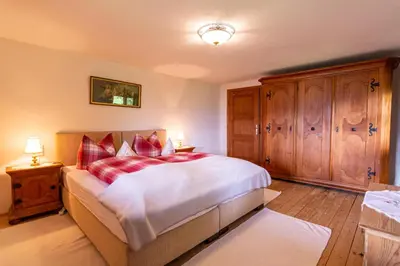 Ein Bett oder Betten in einem Zimmer der Unterkunft Hof zur Linde