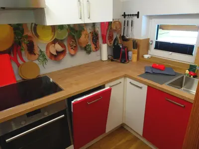 Küche/Küchenzeile in der Unterkunft Haus Enzian