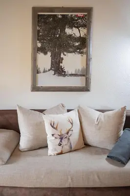 Ein Sitzbereich in der Unterkunft Leindlhof