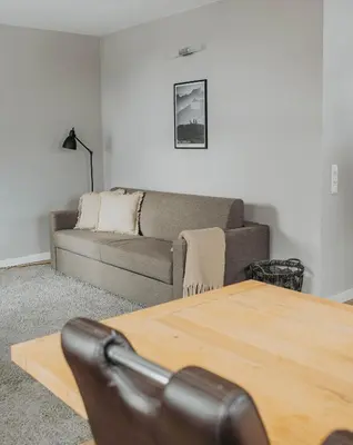Ein Sitzbereich in der Unterkunft Appartement Conrad