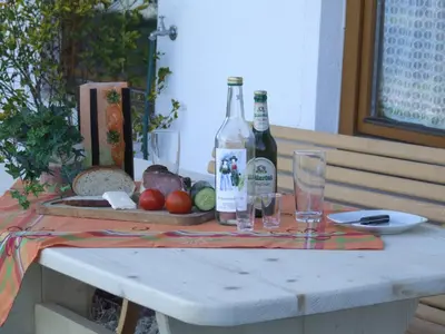 Getränke in der Unterkunft Ferienwohnung Lehenhof