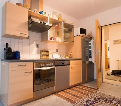 Küche/Küchenzeile in der Unterkunft Grosszügige Wohnung am Waldrand