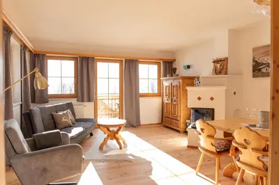 Ein Sitzbereich in der Unterkunft Apartment Egidi