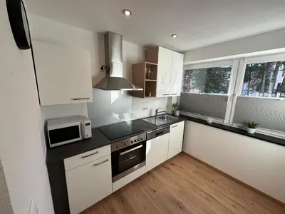 Küche/Küchenzeile in der Unterkunft Ferienwohnung Kaiserblick