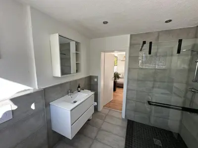 Ein Badezimmer in der Unterkunft Ferienwohnung Kaiserblick