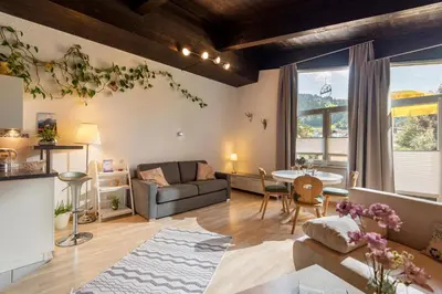 Ein Sitzbereich in der Unterkunft Apartment Lichtoase