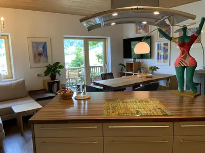 Ein Sitzbereich in der Unterkunft Chalet in Tyrol for 6 people