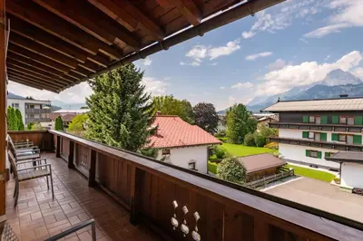 Ein Balkon oder eine Terrasse in der Unterkunft Pension Obermoser