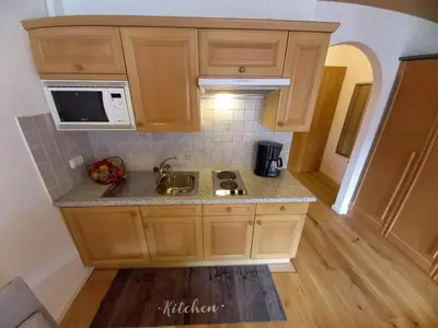Küche/Küchenzeile in der Unterkunft Ferienwohnung Landhaus Lechner