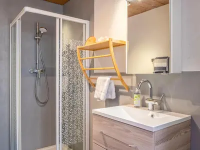 Ein Badezimmer in der Unterkunft Alpenglück