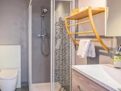 Ein Badezimmer in der Unterkunft Alpenglück