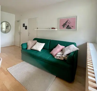 Ein Sitzbereich in der Unterkunft An der Gondel - Haus Thalgau