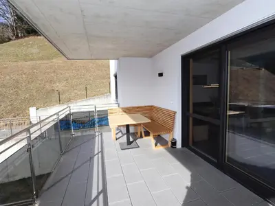 Ein Balkon oder eine Terrasse in der Unterkunft Stoanerhof