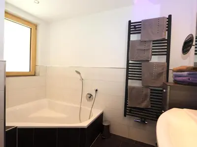 Ein Badezimmer in der Unterkunft Stoanerhof
