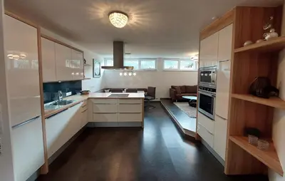 Küche/Küchenzeile in der Unterkunft Ferienwohnung Haag