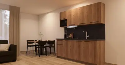 Küche/Küchenzeile in der Unterkunft Apartments by Simmerlwirt
