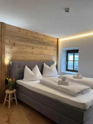 Ein Bett oder Betten in einem Zimmer der Unterkunft Appartements Gasthof Traube Top 4