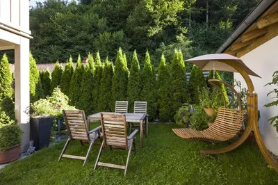 Ein Garten an der Unterkunft Haus Riedmann Christine