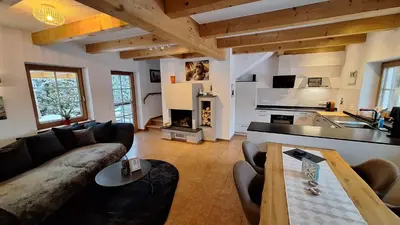 Ein Sitzbereich in der Unterkunft Ferienappartement Mankei