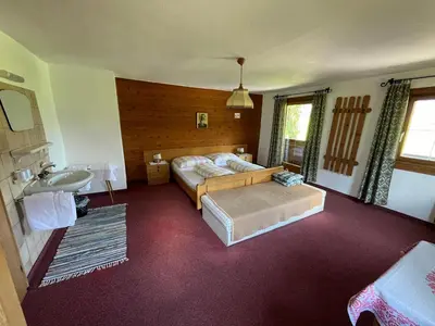 Ein Bett oder Betten in einem Zimmer der Unterkunft Schmidhof