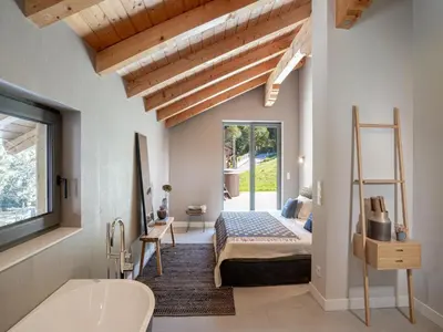 Ein Bett oder Betten in einem Zimmer der Unterkunft Chalet in Niederau