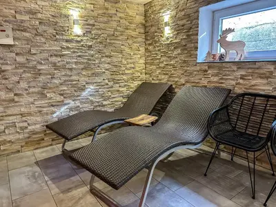 Ein Sitzbereich in der Unterkunft Ours Living Pihapper Blick - inkl Sauna