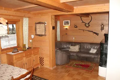 Ein Sitzbereich in der Unterkunft Schrandl Apartment Penningberg