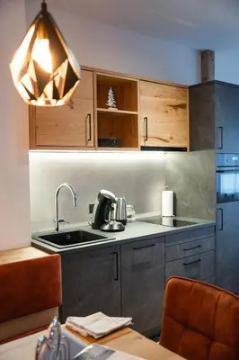 Küche/Küchenzeile in der Unterkunft Moonlight Apartments