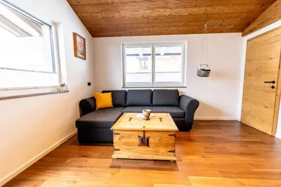 Ein Sitzbereich in der Unterkunft Appartement Hoamatgfüh
