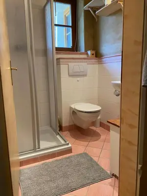 Ein Badezimmer in der Unterkunft Garconniere am Römerweg