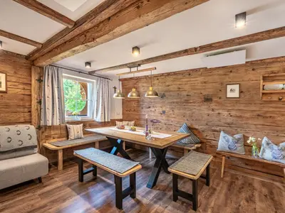 Ein Sitzbereich in der Unterkunft Apartment Obertal by Interhome