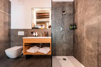 Ein Badezimmer in der Unterkunft Hotel Traube Rattenberg